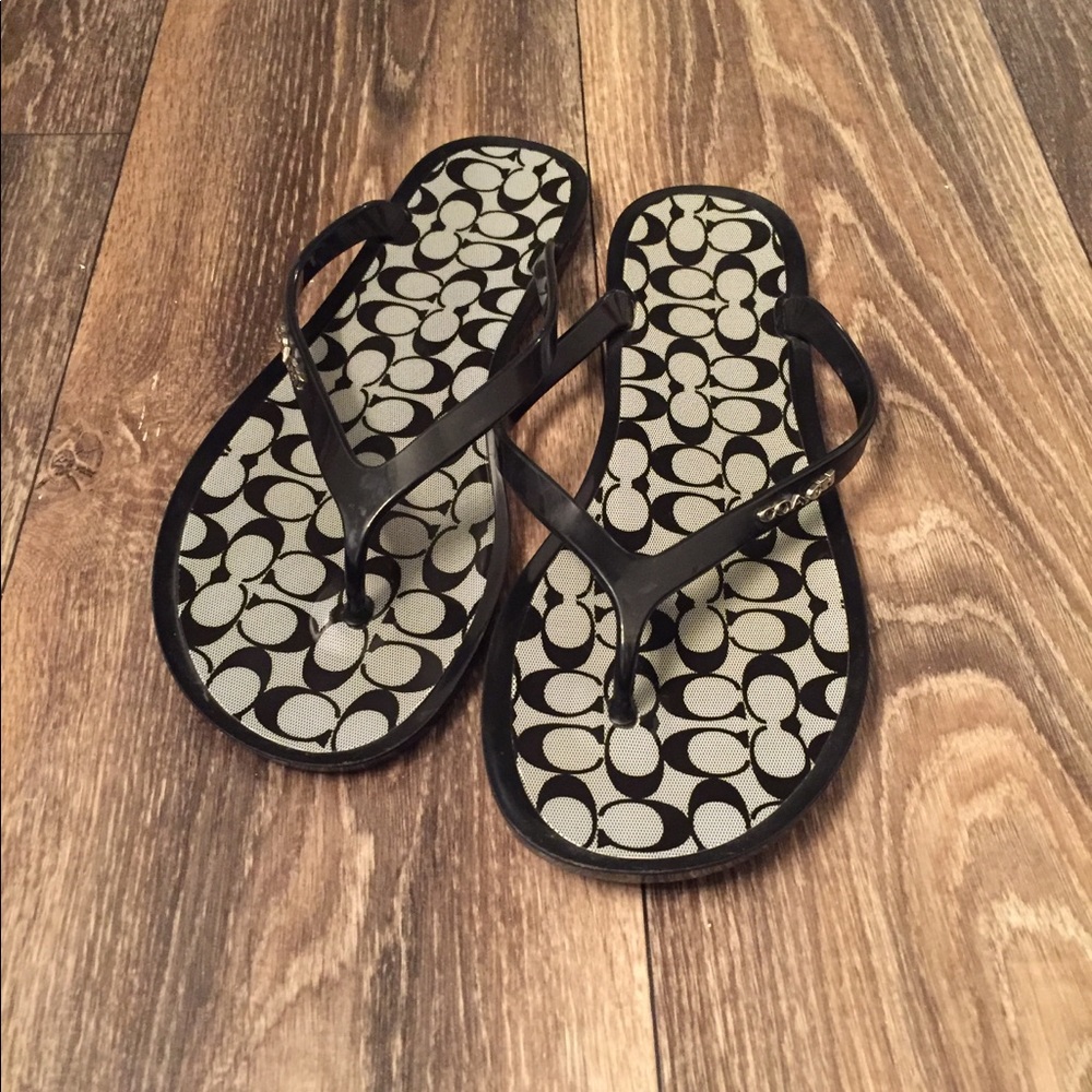 Coach Lyra jelly flip flops